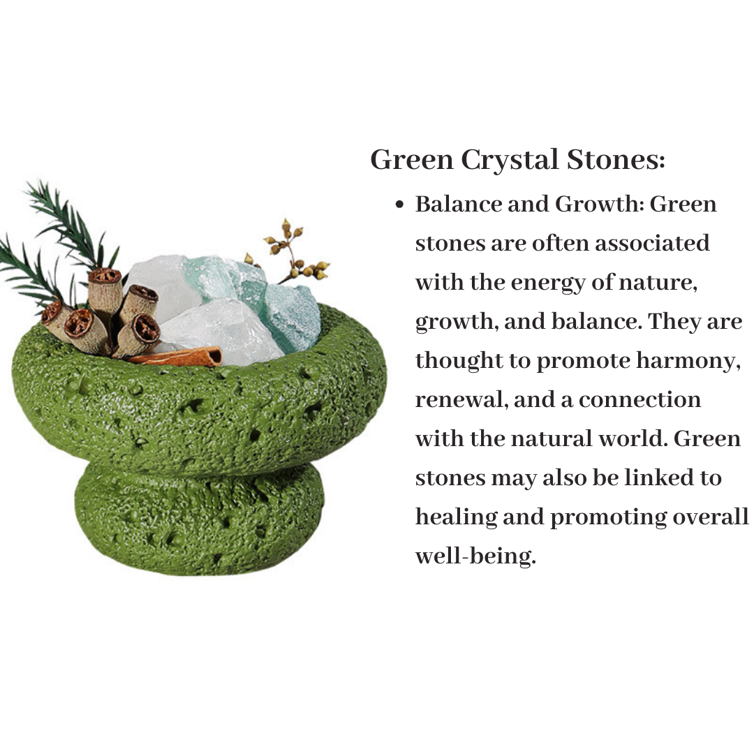 Positive Energy Healing Crystal Stones Diffuser with Dried Flowers