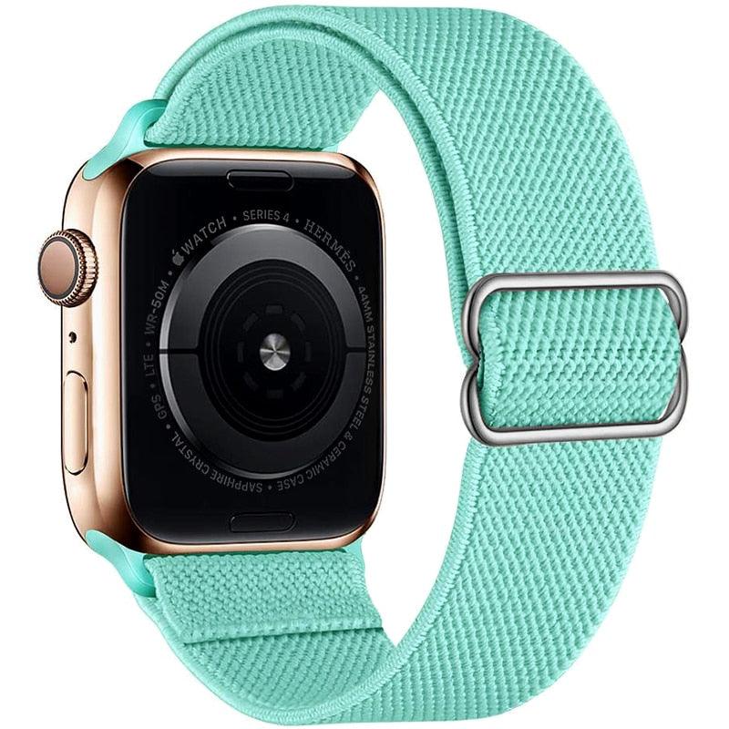 Wave Series Nylon Adjustable Stretchy Watch Bands for Apple Watch Ultra Series 1-8 SE - Unique X Moment