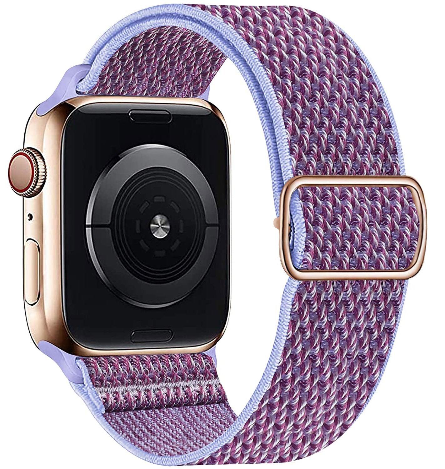 Wave Series Nylon Adjustable Stretchy Watch Bands for Apple Watch Ultra Series 1-8 SE - Unique X Moment