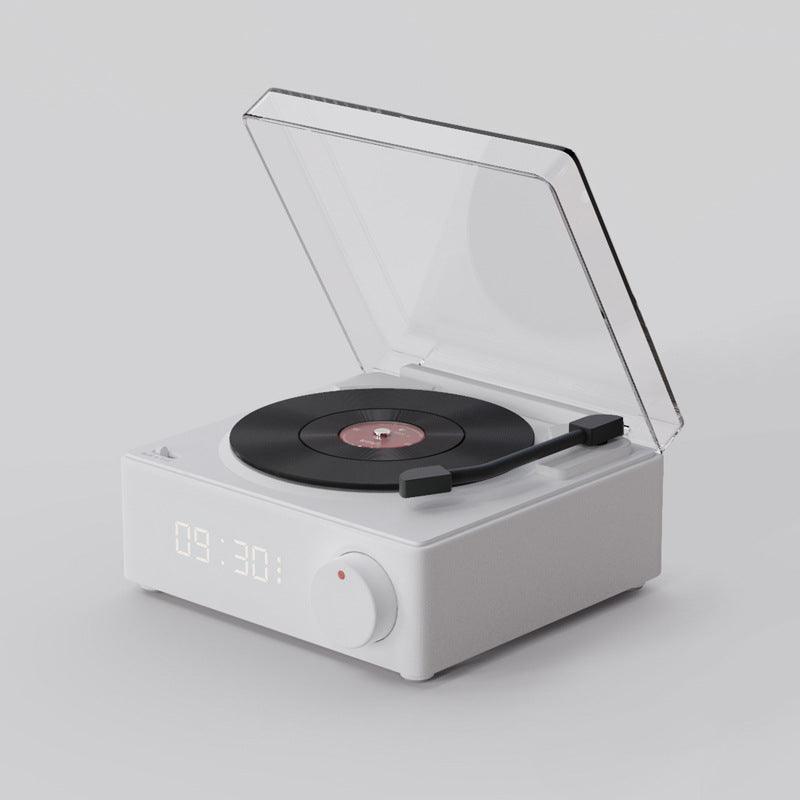 Retro Atomic Vinyl Bluetooth Speaker Mini Stereo with Vintage Wireless Sound and Audio Alarm Clock Speaker - Unique X Moment