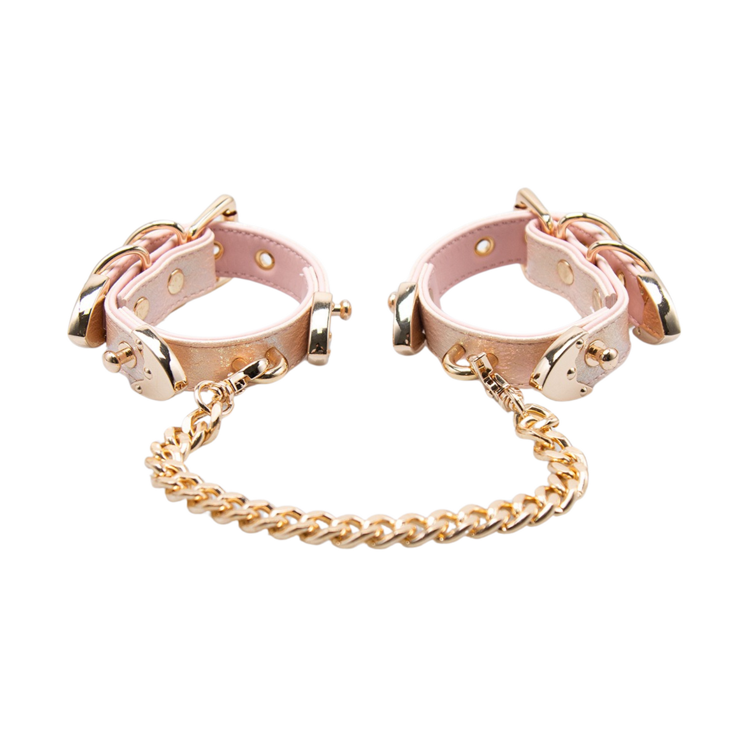 Laser PU Leather Laser Hand Cuffs Bracelet with Connect Chain Hook