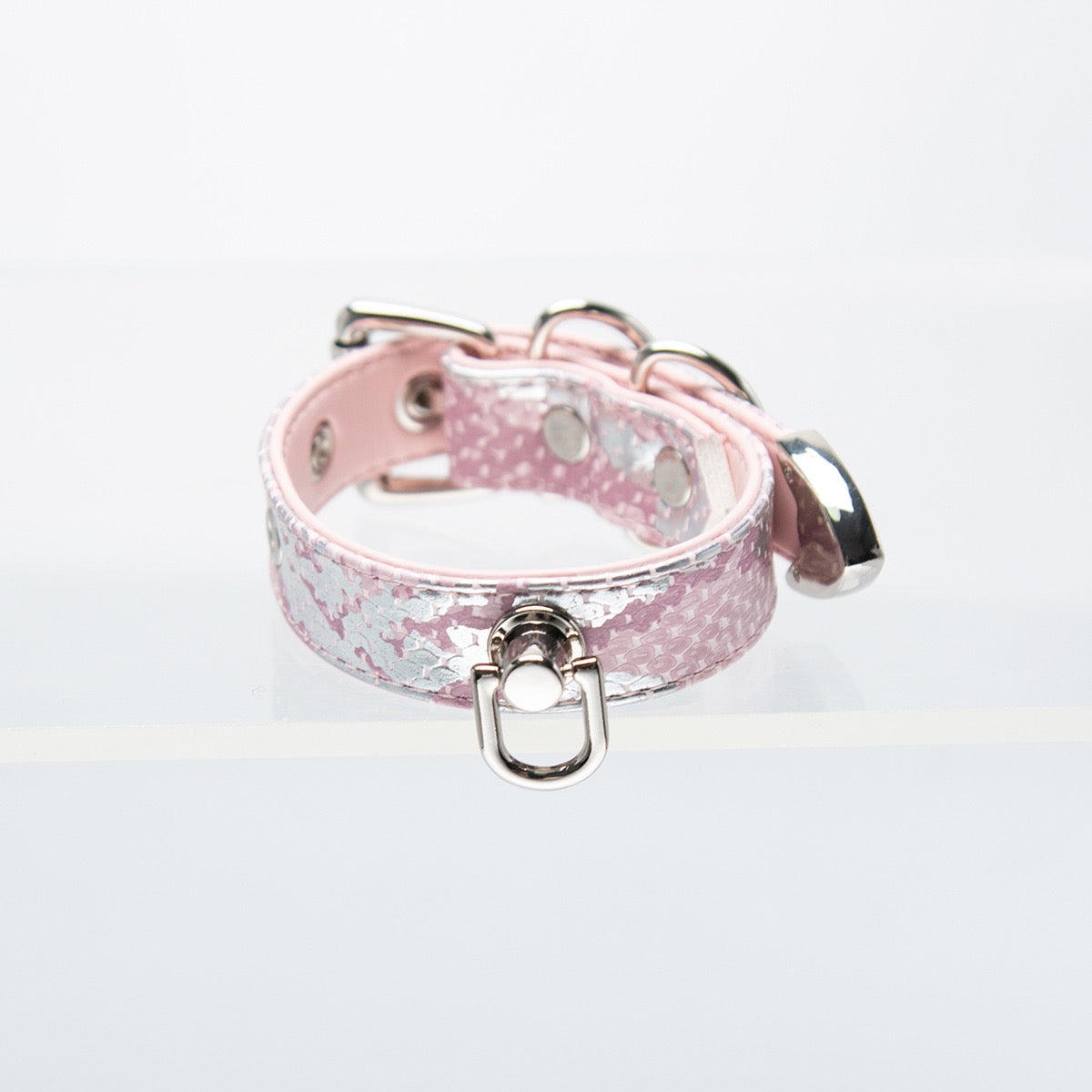 Laser PU Leather Snake Pattern Hand Cuffs Bracelet with Connect Chain Hook