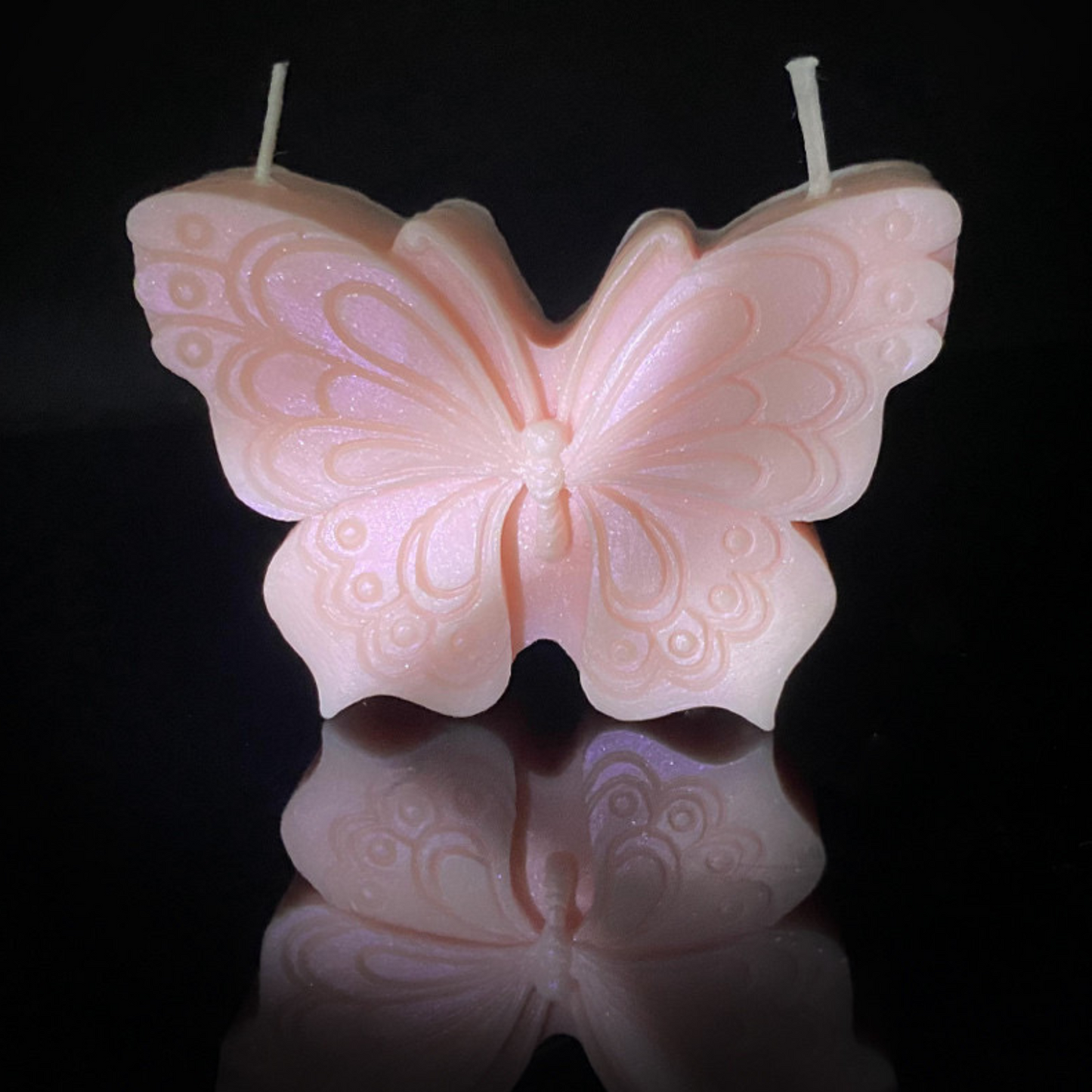 Gilded Romantic Wax Dripping Butterfly Candles, Low Temperature Soy Candles for Relaxation, Low Heat Body Safe Wax Candles for Couples