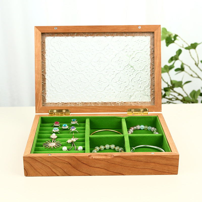 Vintage Wood Jewelry Organizer Box