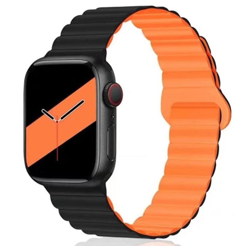 Contrast Color Series Magnetic Buckle Silicon Apple Watch Bands for ...